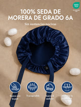 [Azul Oscuro] SilkSilky-ES Gorros De Dormir 002