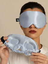 [Azul Claro] SilkSilky-ES 22Momme Antifaces De Dormir 003
