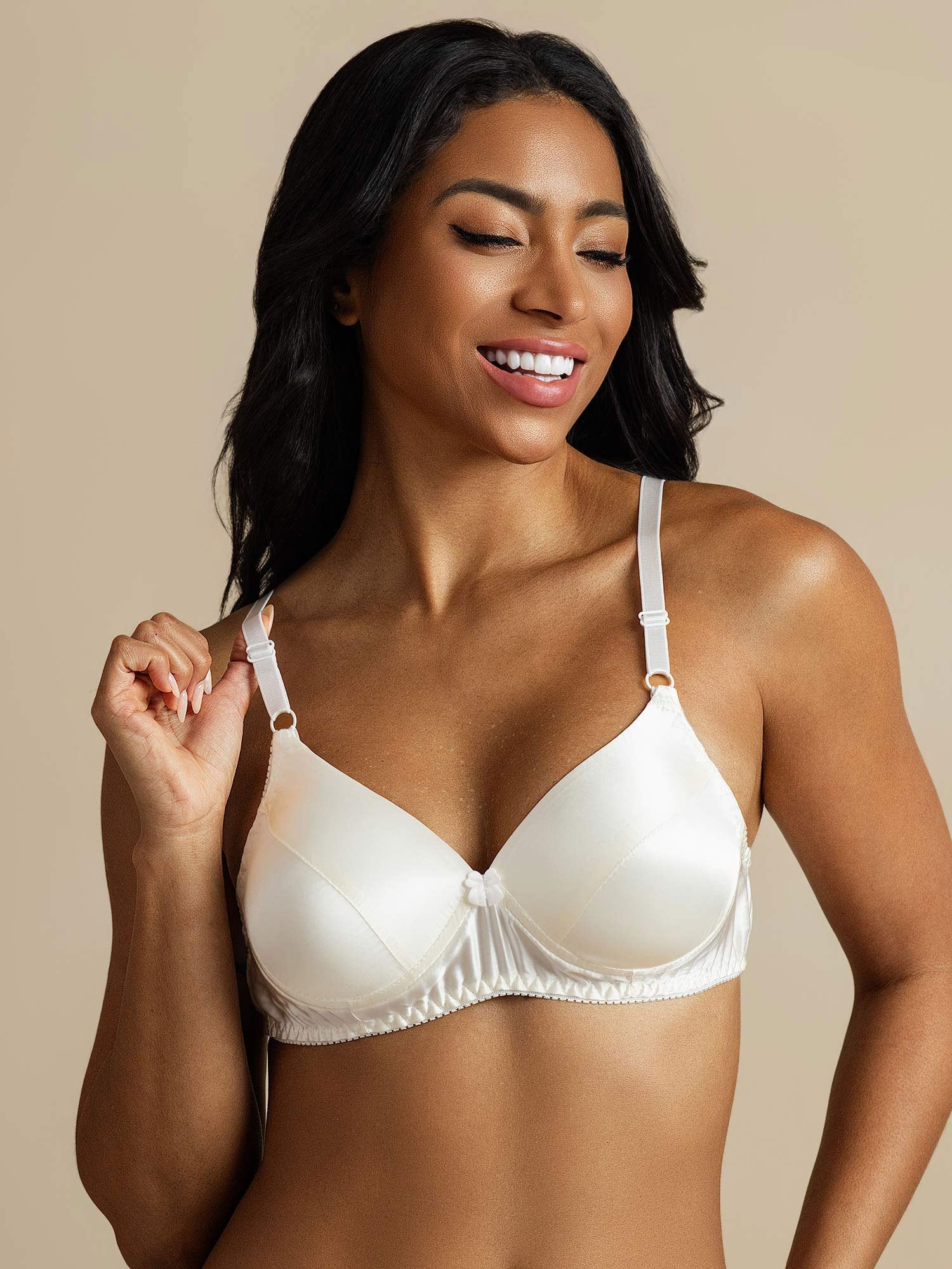 [Blanco] SilkSilky-ES Seda Pura Bra 001,