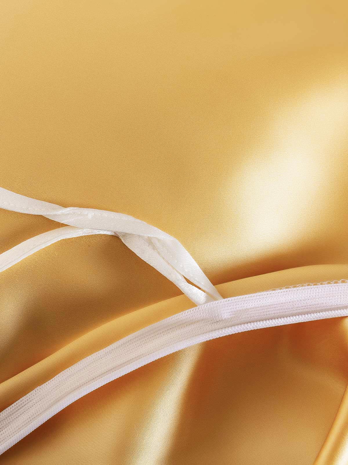 [Champán] SilkSilky-ES 19Momme Seda Pura Duvet Cover 006