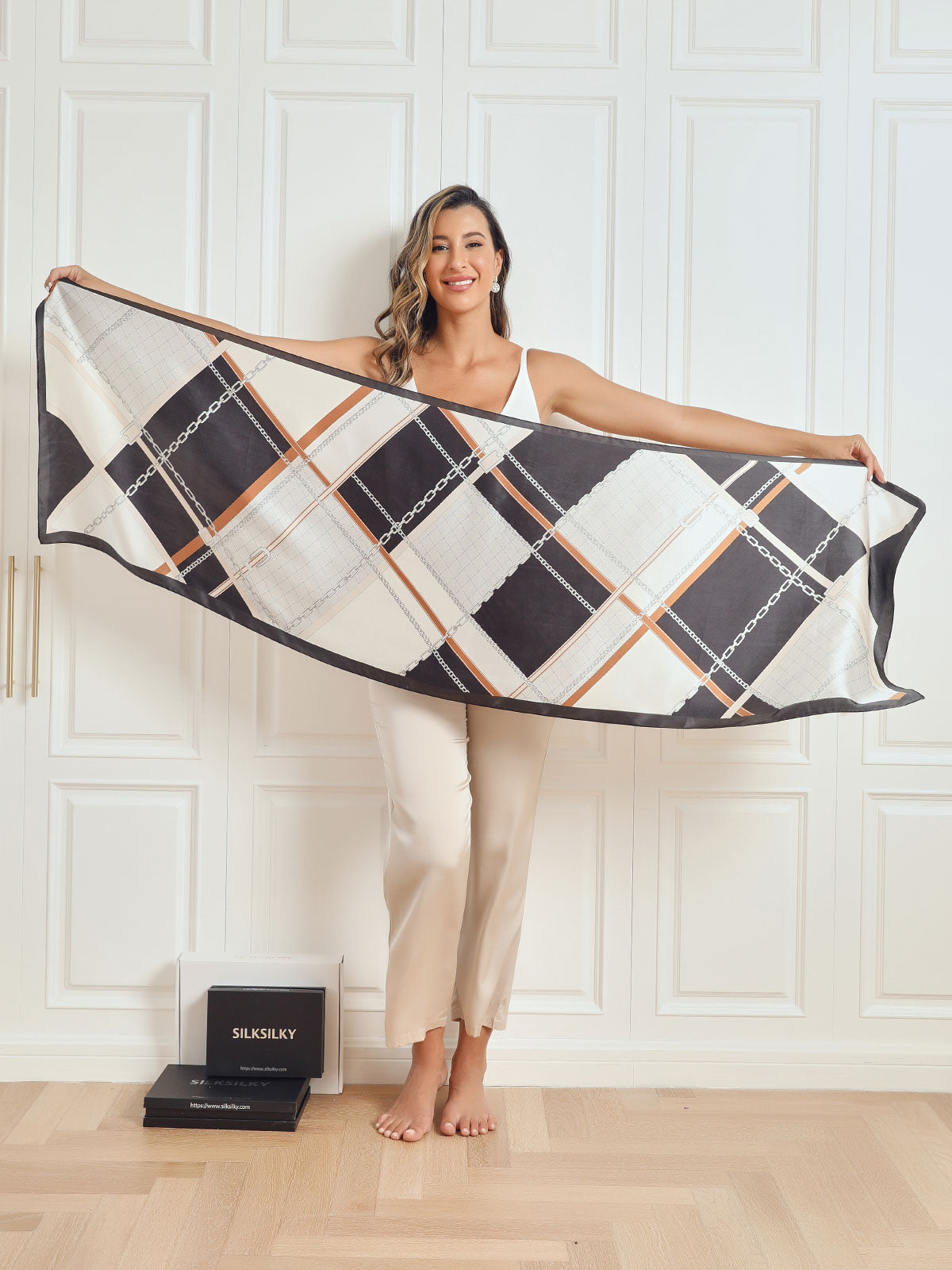 [P021] SilkSilky-ES Seda Pura Scarf 006,