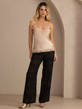 [Champán] SilkSilky-ES V Neck Top de tirantes 006