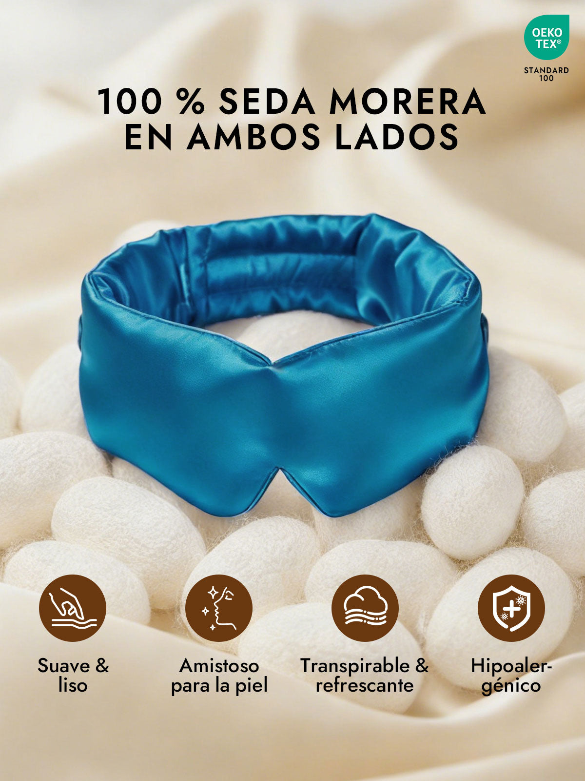 [Azul Real] SilkSilky-ES 19Momme Pure Silk Eye Mask 002