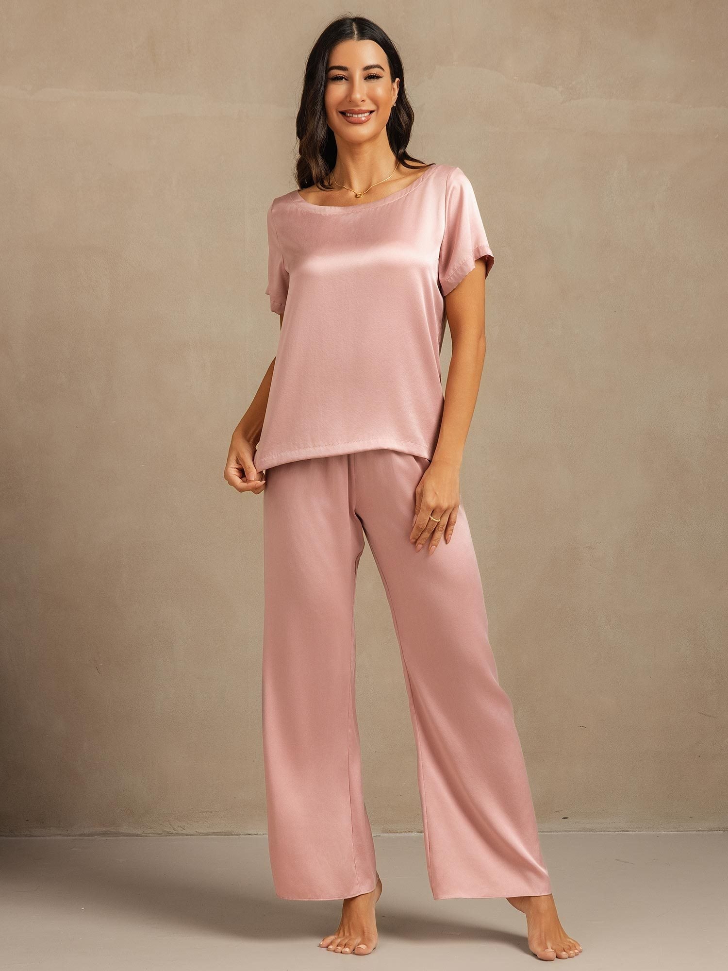 [PielDeMelocotón] SilkSilky-ES 19Momme Seda Womens Pajamas 007