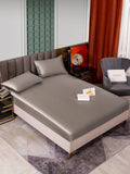 SilkSilky ES 25Momme Seda Pura Bedding Set Gris 001