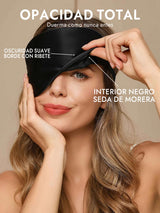 [Negro] SilkSilky-ES Antifaces De Dormir 002