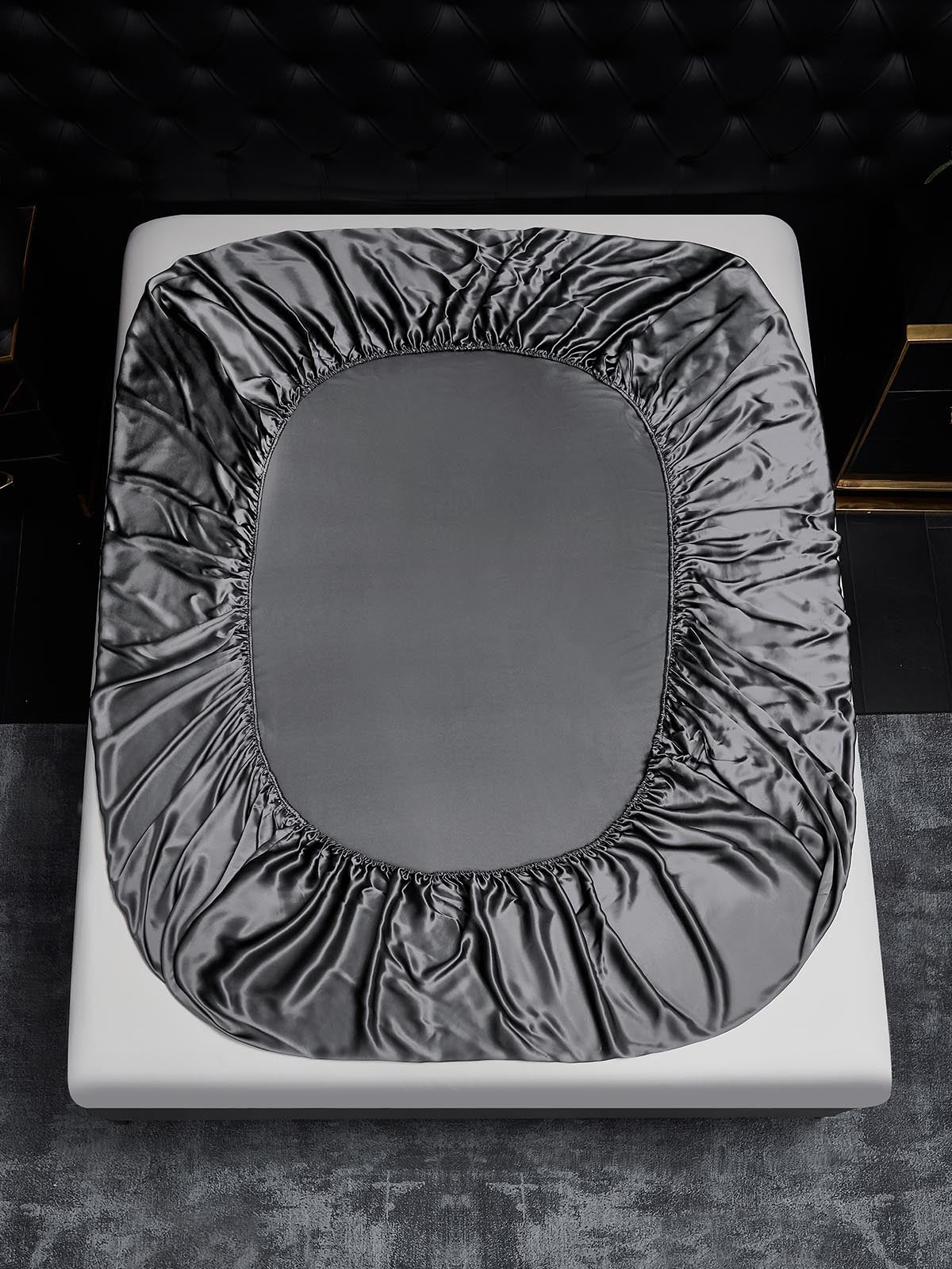 [Gris Oscuro] SilkSilky-ES 19Momme Seda Pura Sheet 003
