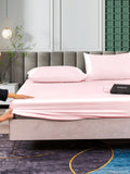 SilkSilky ES 25Momme Seda Pura Bedding Set Rosa 004