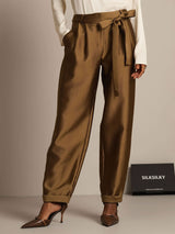 [Bronce] SilkSilky-ES 32Momme Seda Womens Pants 001