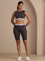 [Gris] SilkSilky-ES Sleeveless Crew Neck Women's Outfit Sets 003
