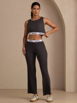 [Gris] SilkSilky-ES Sleeveless Crew Neck Women's Outfit Sets 006