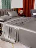 SilkSilky ES 25Momme Seda Pura Bedding Set Gris 003