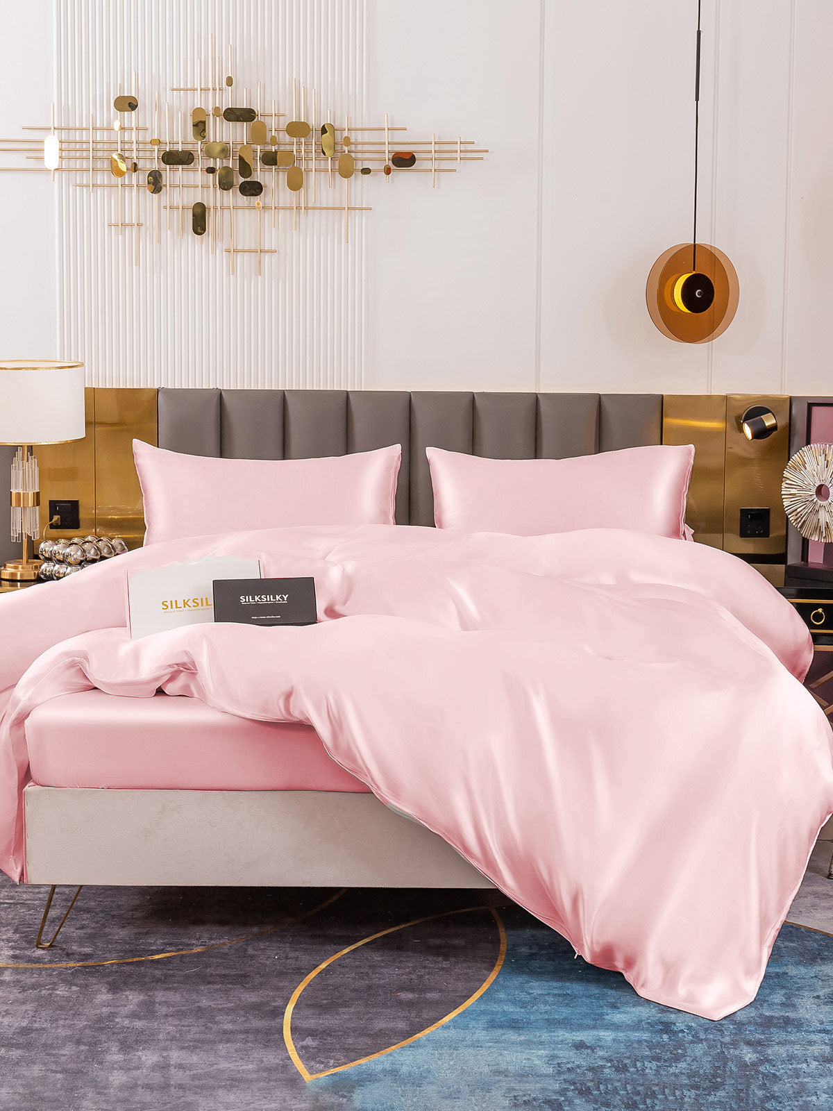 [Rosa] SilkSilky-ES 19Momme Seda Pura Bedding Set 002