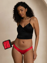 [Rojo] SilkSilky-ES 19Momme Braguitas de Mujer 006