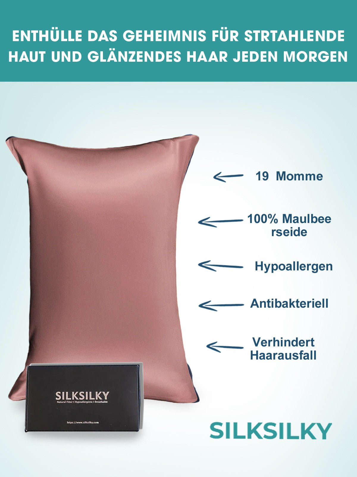 [Malva Pálido] SilkSilky-ES 19Momme Seda Pura Pillowcase 002