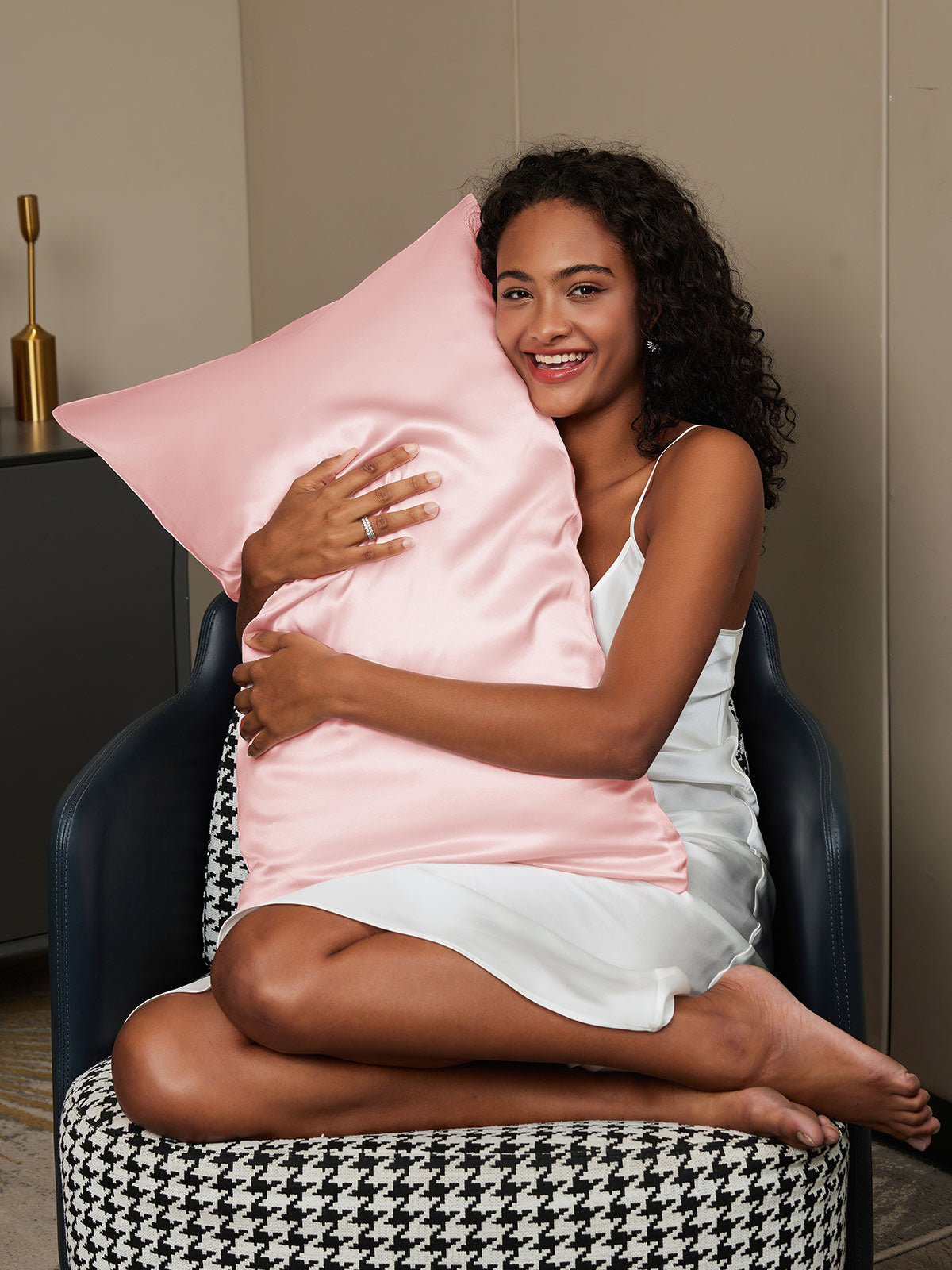 SilkSilky-ES 30Momme Seda Pura Pillowcase Rosa 001