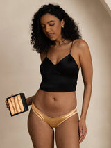 [Champán] SilkSilky-ES 19Momme Braguitas de Mujer 006