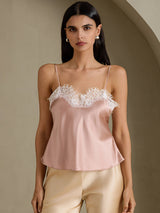 [Toscana] SilkSilky-ES Spaghetti Strap V Neck Top de tirantes 003