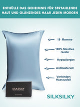 [Azul Claro] SilkSilky-ES 19Momme Seda Pura Pillowcase 002