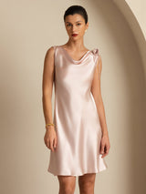 [Rosa] SilkSilky-ES Sleeveless Cowl Neck Vestido 005