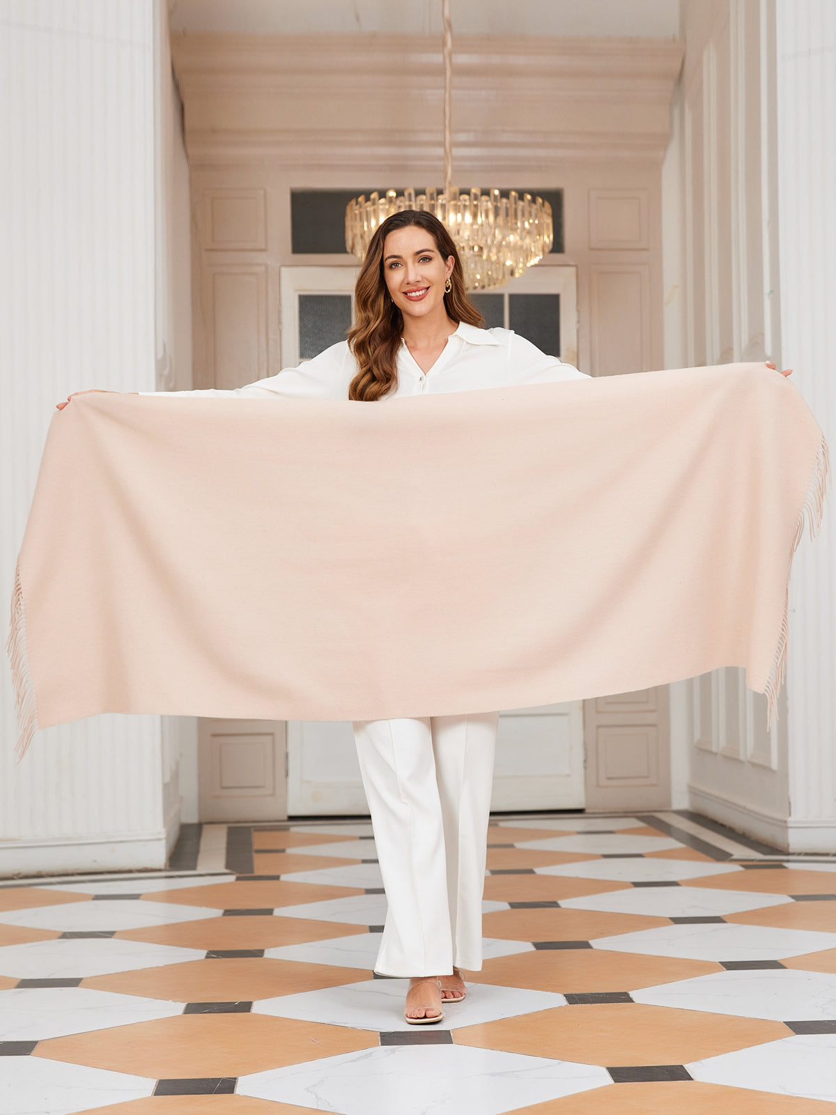 [Beige] SilkSilky-ES Lana Scarf 004