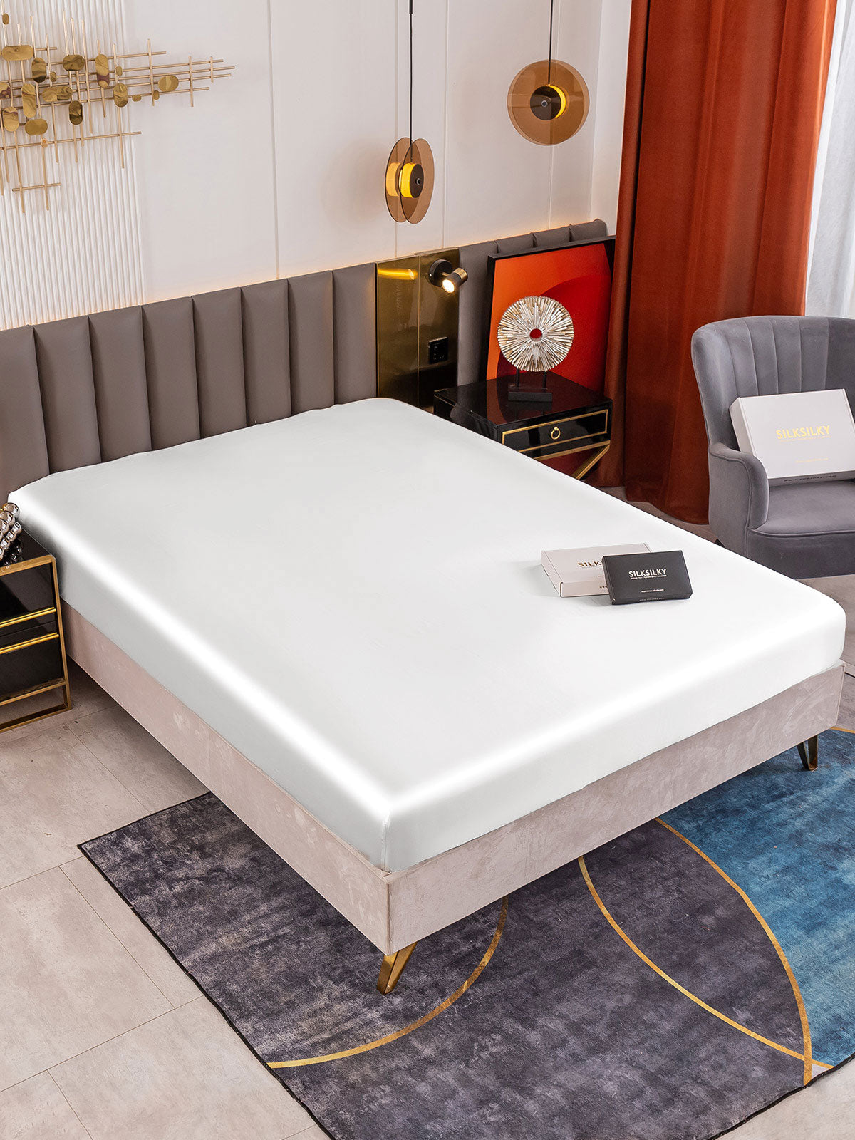 [Blanco] SilkSilky-ES 19Momme Seda Pura Sheet 001