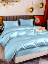 [Azul Claro] SilkSilky-ES 19Momme Seda Pura Bedding Set 001