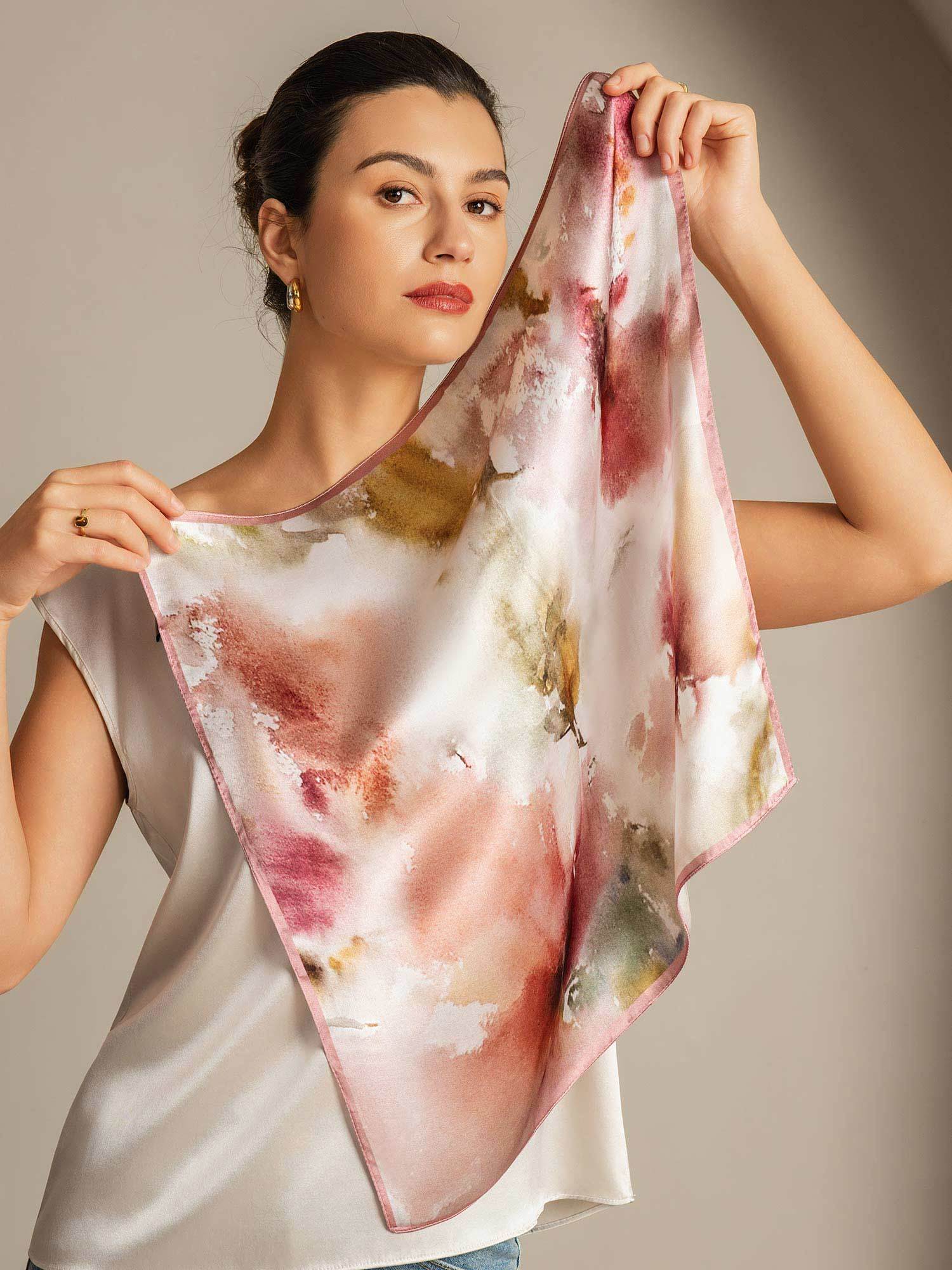 [P101] SilkSilky-ES Seda Pura Scarf 004,