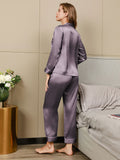 SilkSilky-ES-Seda-Pura-Manga-larga-Solapa-Pijamas-de-mujer-Gris-Púrpura-002