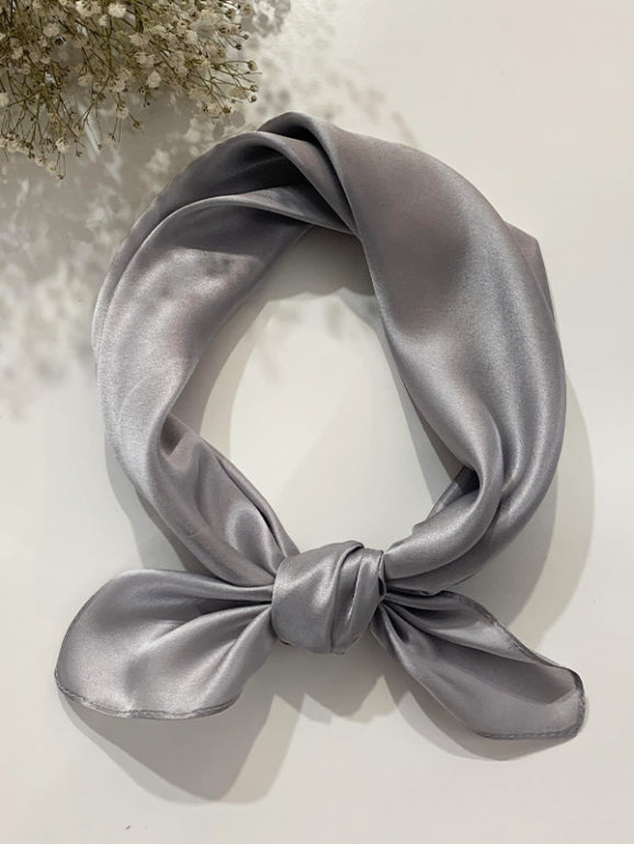[Gris] SilkSilky-ES Seda Pura Scarf 001