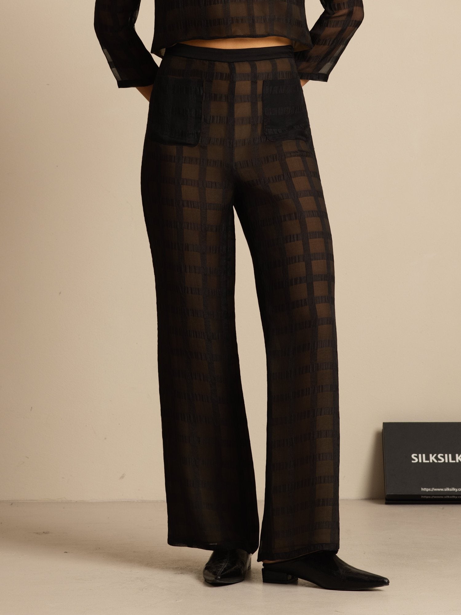 [Negro] SilkSilky-ES Womens Pants 001