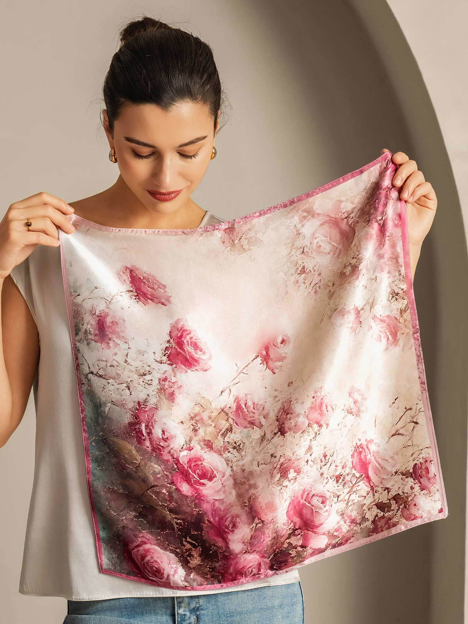 [P103] SilkSilky-ES Seda Pura Scarf 003,