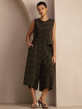 [Pino Vintage] SilkSilky-ES Sleeveless Crew Neck Women's Outfit Sets 007