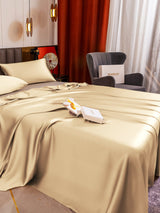 [Beige] SilkSilky-ES 19Momme Juego de ropa de cama 004
