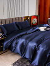 [Azul Oscuro] SilkSilky-ES 22Momme Seda Pura Bedding Set 006,