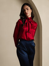 [Azul Oscuro] SilkSilky-ES Pantalones de mujer 008