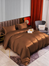 [Café] SilkSilky-ES 22Momme Seda Pura Bedding Set 002,