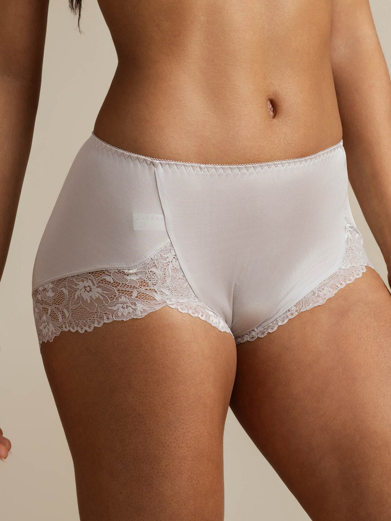 [Gris] SilkSilky-ES 100% Silk Jersey Braguitas de Mujer 001