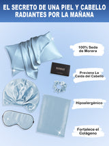 [Azul Claro] SilkSilky-ES 19Momme Pillowcase Set 002