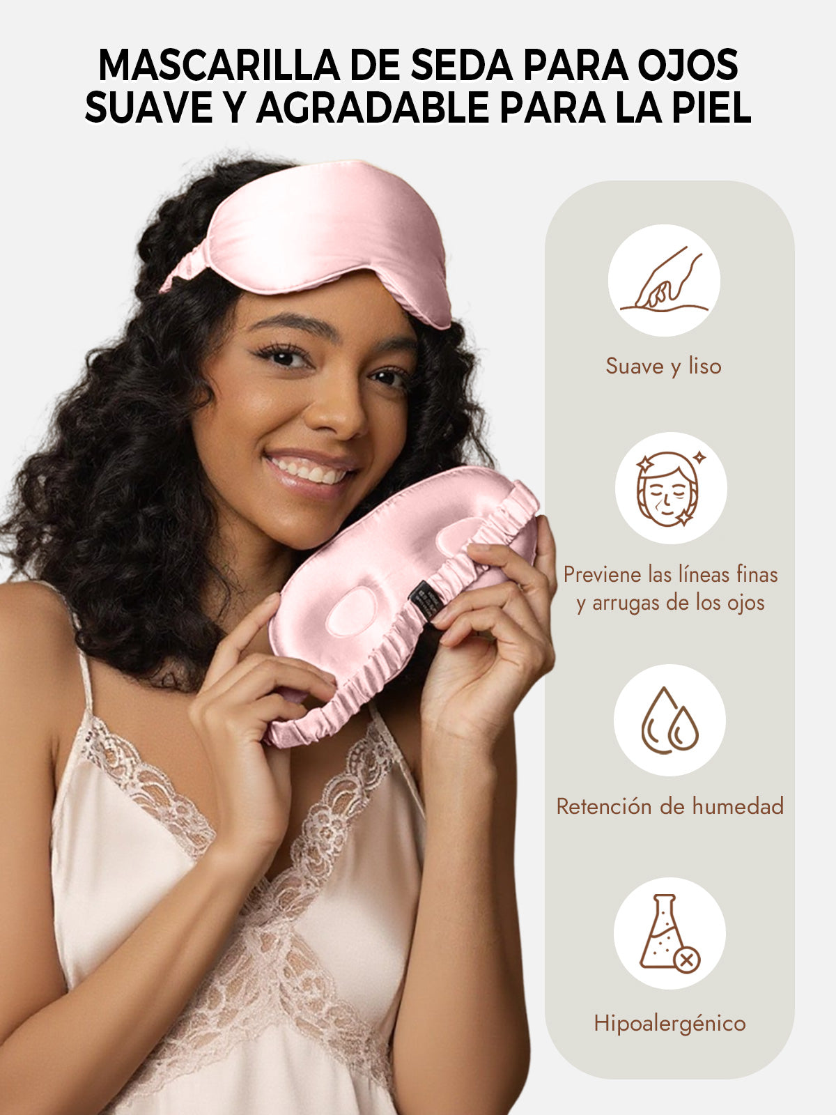 [Rosa] SilkSilky-ES Seda Pura Eye Mask 003