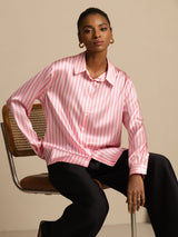 [Raya Rosa] SilkSilky-ES Long Sleeve Lapel Collar Blusas de Mujer 003