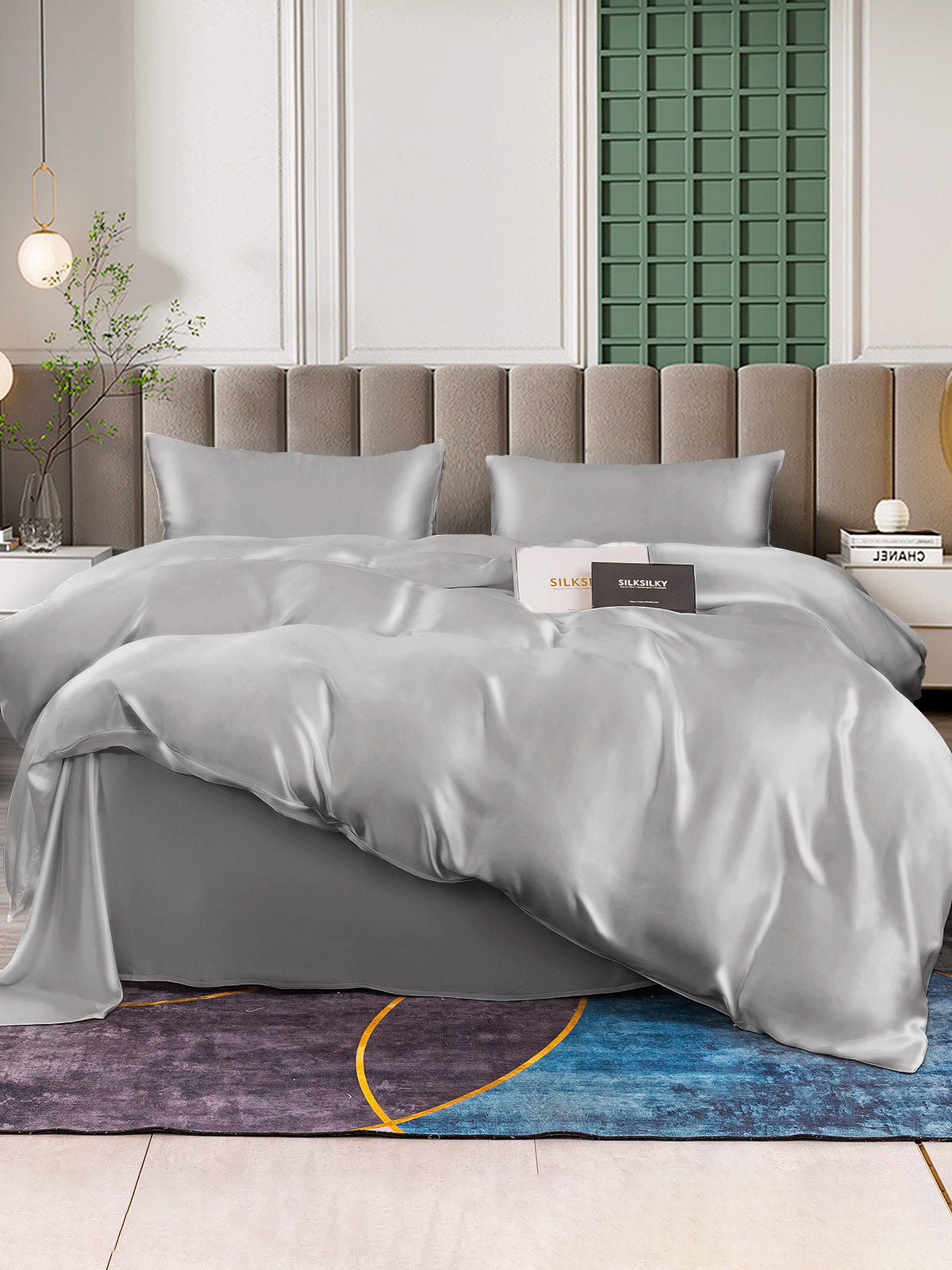 [Plata] SilkSilky-ES 25Momme Seda Pura Bedding Set 002