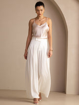 [Blanco] SilkSilky-ES Pantalones de mujer 005