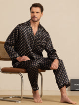 [Cadena Negra] SilkSilky-ES 19Momme Manga larga Pijamas de hombre 001