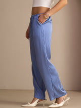 [Raya Diplomática Azul] SilkSilky-ES Womens Pants 003