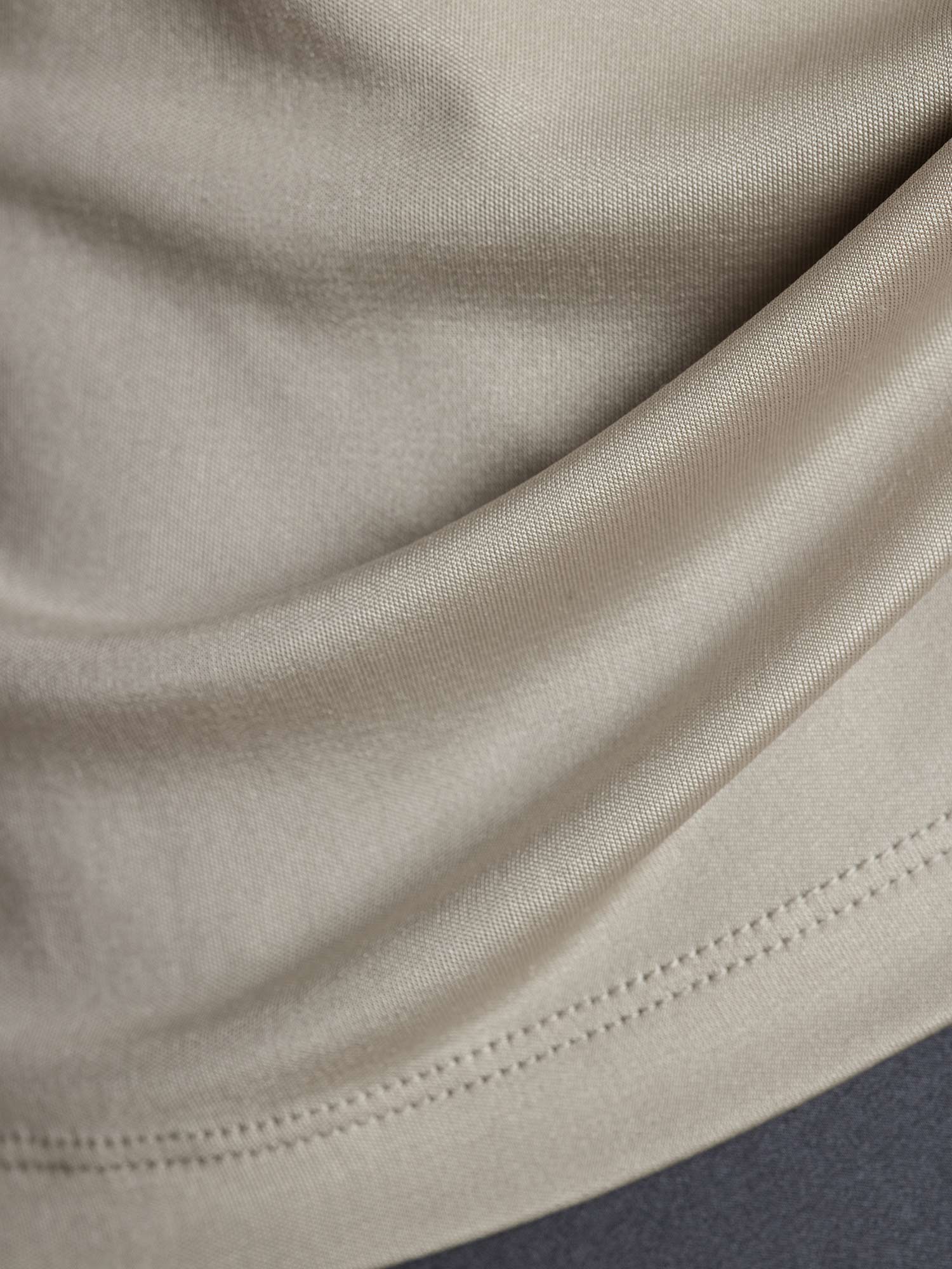 [Gris] SilkSilky-ES Seda Pura Womens T-Shirt 005,