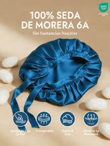 [Azul Real] SilkSilky-ES Gorros De Dormir 002