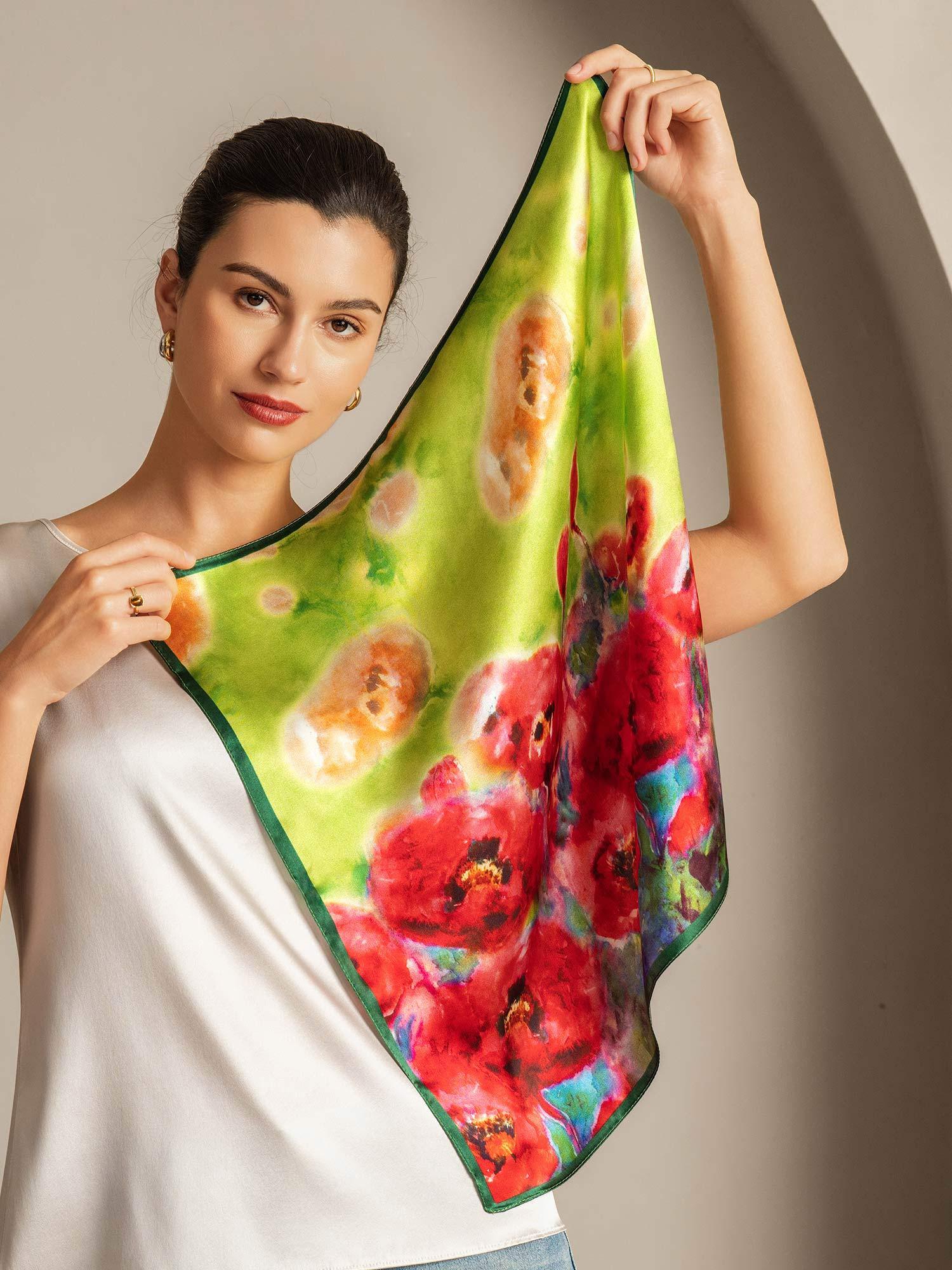 [P099] SilkSilky-ES Seda Pura Scarf 004,