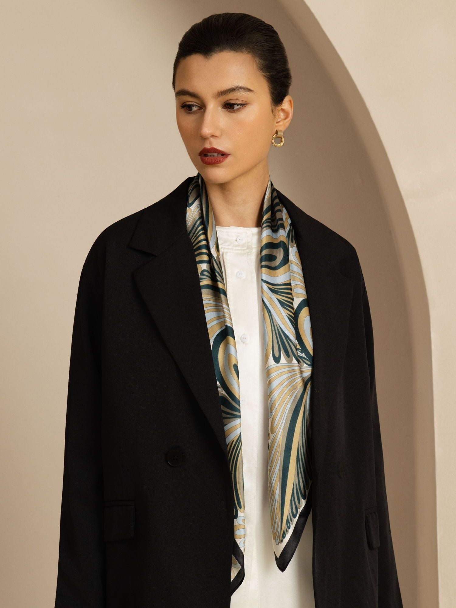 [P110] SilkSilky-ES Pure Silk Scarf 003