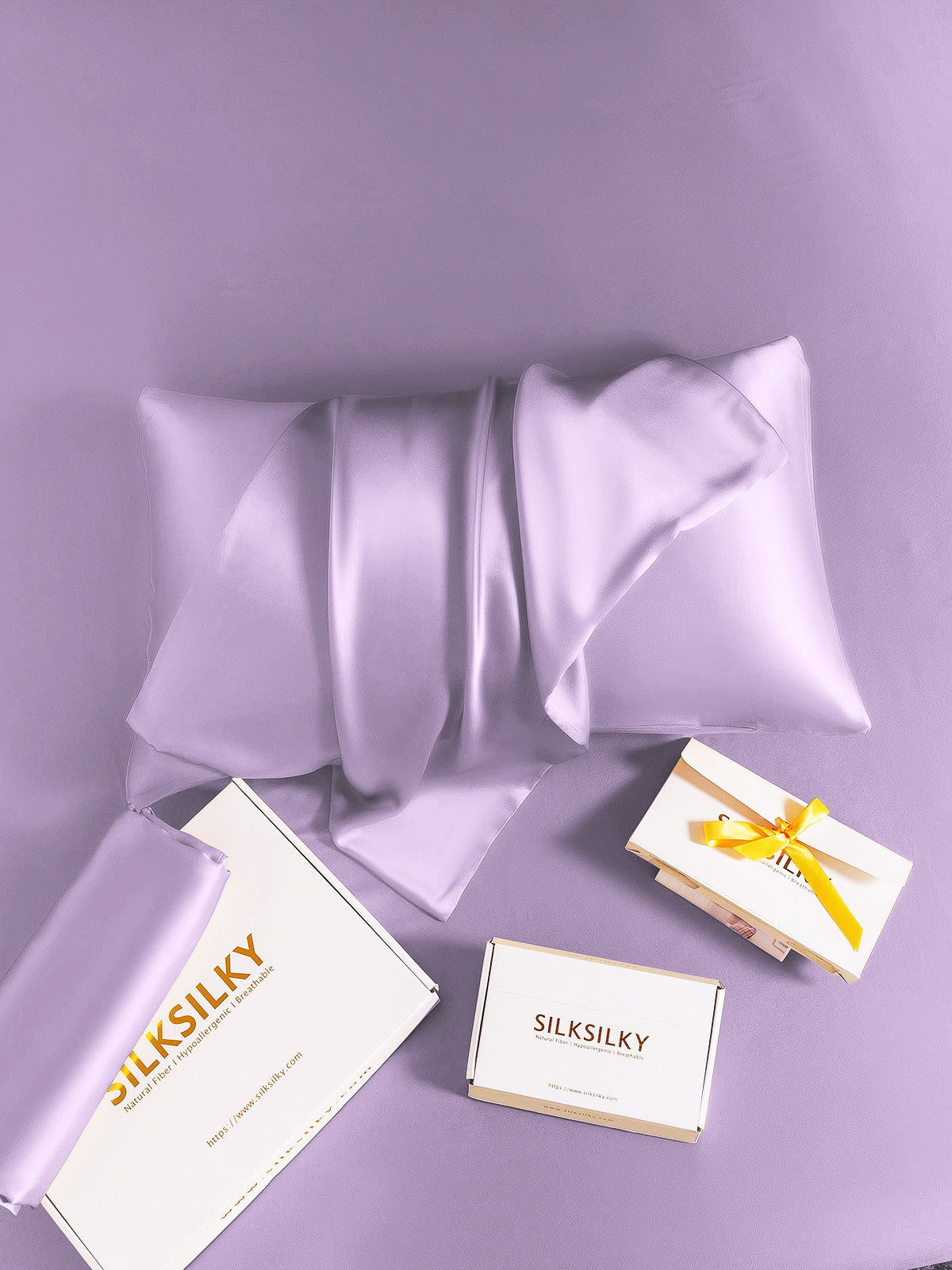 [Lavanda] SilkSilky-ES 19Momme Seda Pura Pillowcase 006